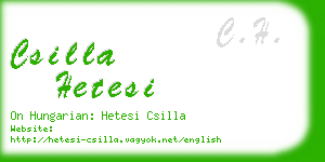 csilla hetesi business card